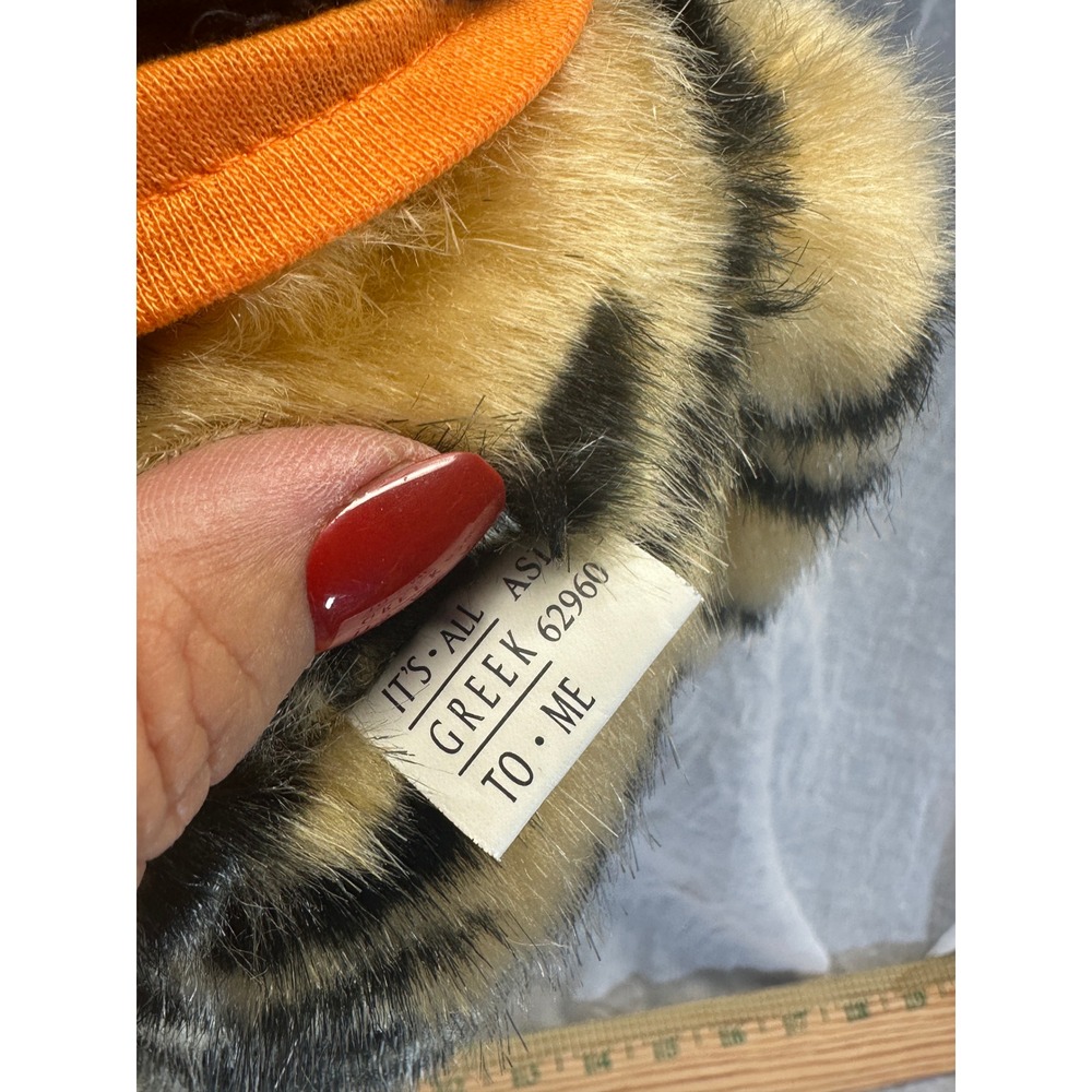 Baker University Graduation Tiger Plush Mascot BU Gown Cap It's All Greek To Me - Picture 6 of 10